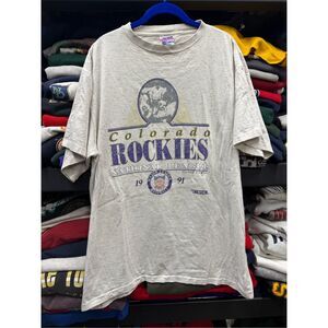 Size XL trench Colorado Rockies 1991‎ 90s MLB Sport Essential Tshirt